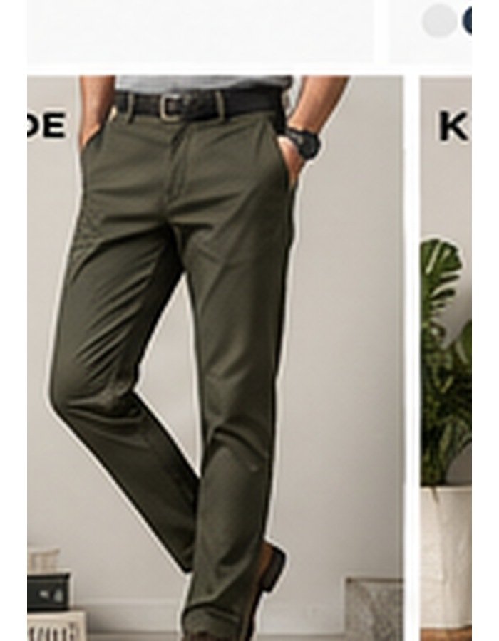 GB009 Off White Gabardine Pant - Image 1