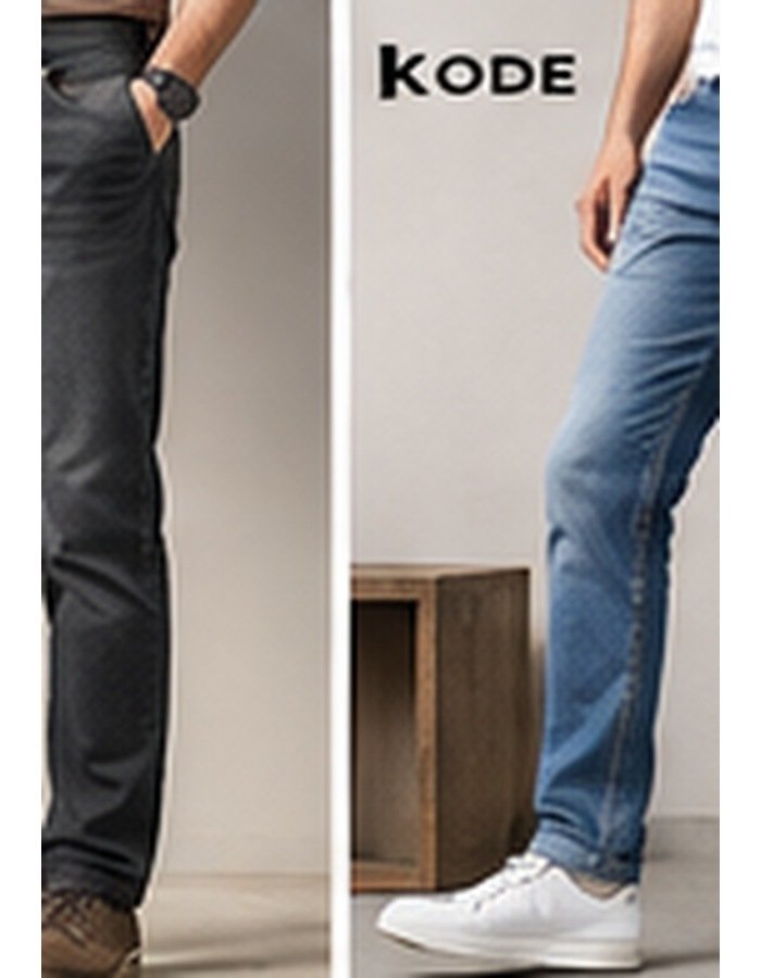 JN004 Washed Blue Comfort Jeans - Image 1