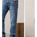 Ocean Blue Tapered Jeans