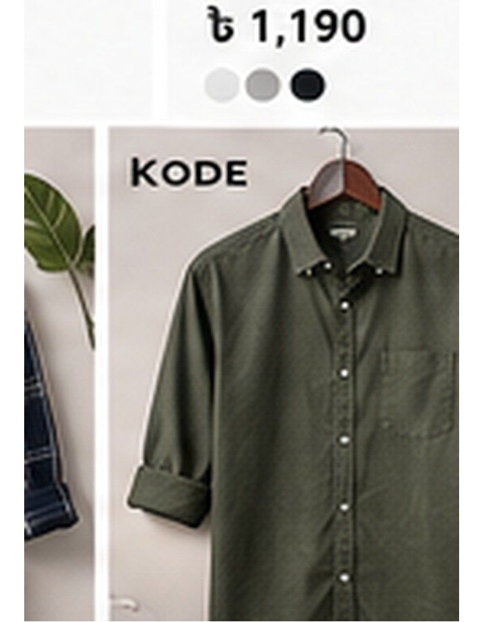 SH003 Deep Navy Casual Shirt - Image 1